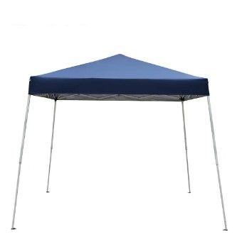 Photo 1 of 10 ft. x 10 ft. Blue Slant Leg Pop-Up Canopy