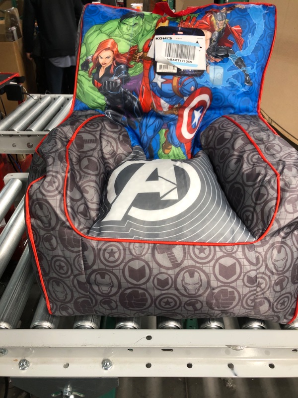 Photo 2 of Marvel Avengers Toddler Nylon Bean Bag Chair with Piping & Top Carry Handle