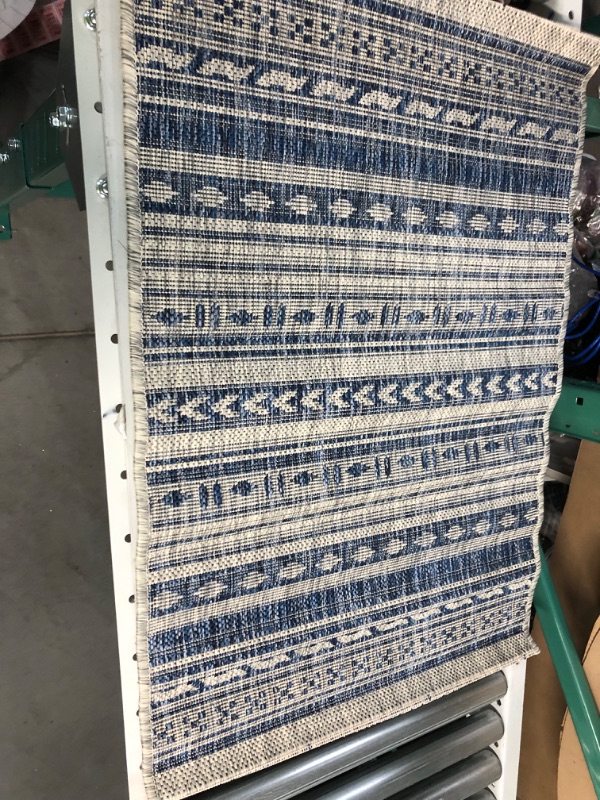 Photo 1 of *USED** Novogratz Villa Tuscany Striped Indoor Outdoor Rectangular Accent Rug