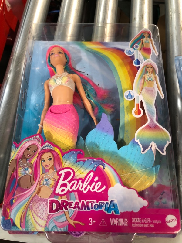 Photo 2 of Barbie Dreamtopia Rainbow Magic Mermaid Doll with Rainbow Hair and Water-Activated Color Change Feature **NEW**