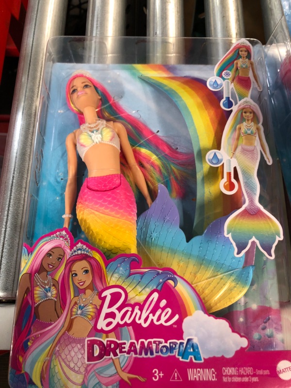 Photo 2 of Barbie Dreamtopia Rainbow Magic Mermaid Doll with Rainbow Hair and Water-Activated Color Change Feature  **NEW**