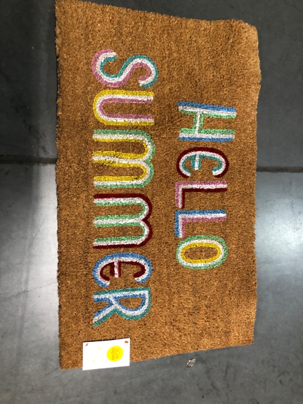 Photo 2 of 16x26 Hello Summer Doormat Brown - Sun Squad