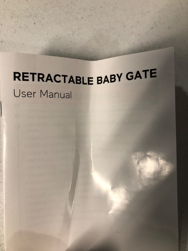 Photo 3 of **SEE NOTES**
Retractable Baby Gate, Momcozy Extra Wide Mesh Baby Gates for Stairs, 33" Tall, Extends to 71" Wide, Black