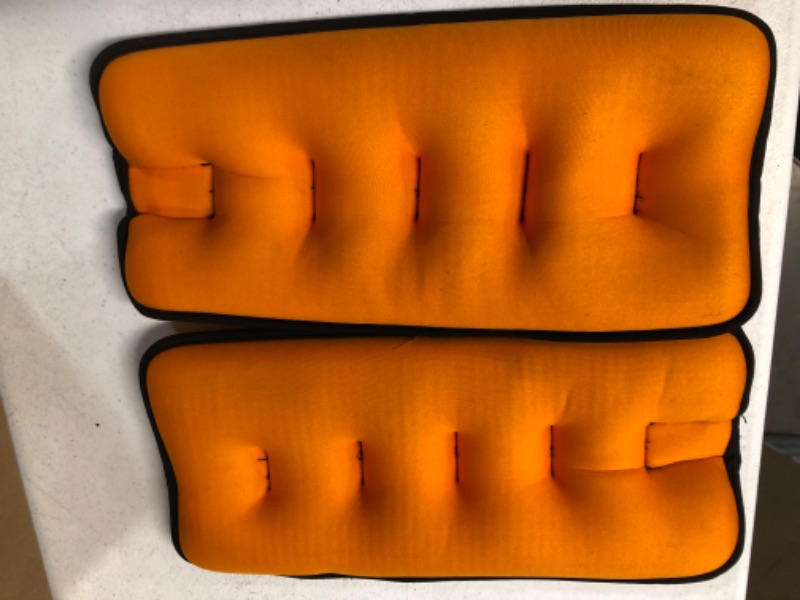 Photo 1 of BalanceFrom Fully Adjustable Ankle Wrist Arm Leg Weights H: Orange 20lbs Per Pair