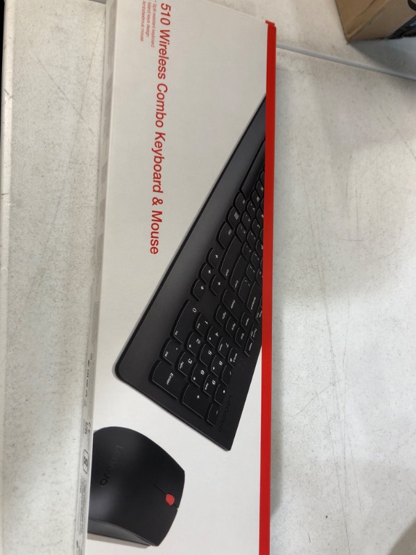 Photo 4 of Lenovo 510 Wireless Keyboard & Mouse Combo, 2.4 GHz Nano USB Receiver,1200 DPI Optical Mouse, GX30N81775, Black