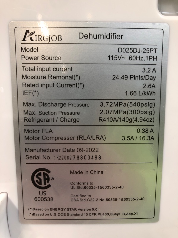 Photo 4 of 35-Pint Dehumidifier for Basement and Large Room - 2000 Sq. Ft. Quiet Dehumidifier for Medium to Large Capacity- Auto Continuous Drain 