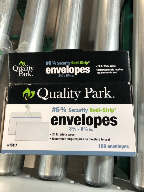 Photo 2 of Quality Park #6 3/4 Self-Seal Security Envelopes 100/Box (QUA10417) (Pack of 1) 6.63 x 3.75 x 2.44 inches