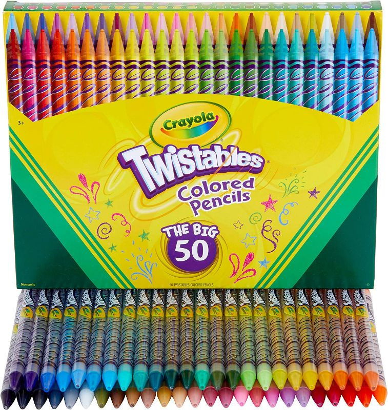 Photo 1 of Crayola Twistables Colored Pencils Coloring Set, Gift Age 3+ - 50Count 0.75 x 9.03 x 7.19 inches