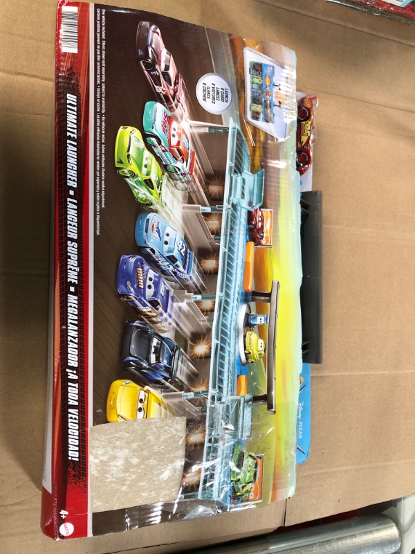 Photo 2 of Disney Pixar Cars Ultimate Launcher & Cars Toys, Track Set with Lightning McQueen Toy Car, Race Around Radiator Springs with Speed Booster???? Launcher + Track Set