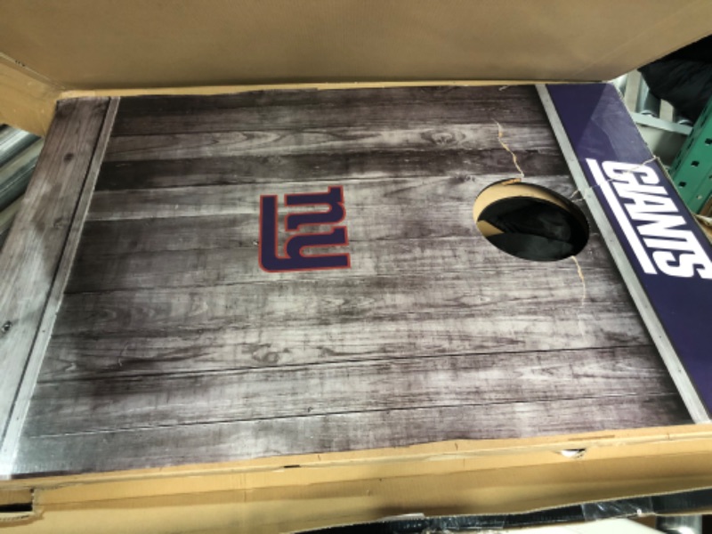 Photo 3 of [DAMAGE] MDF Wood NFL Cornhole Set - Giants