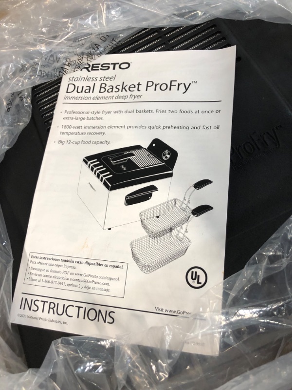 Photo 5 of [USED] Presto Dual Basket Deep Fryer