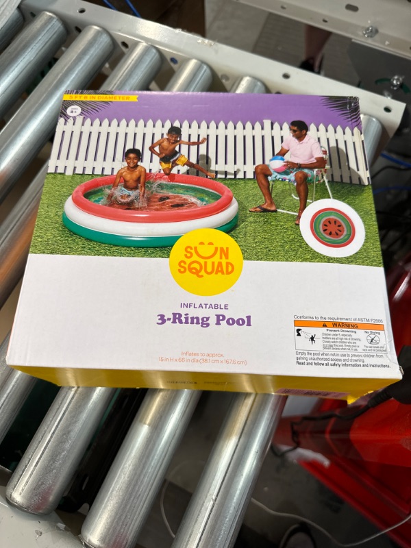 Photo 1 of 5‘,6“ diameter inflatable three ring pool