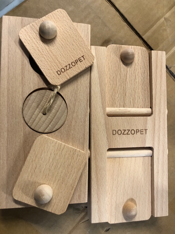 Photo 2 of DOZZOPET Wooden Enrichment Foraging Toy.