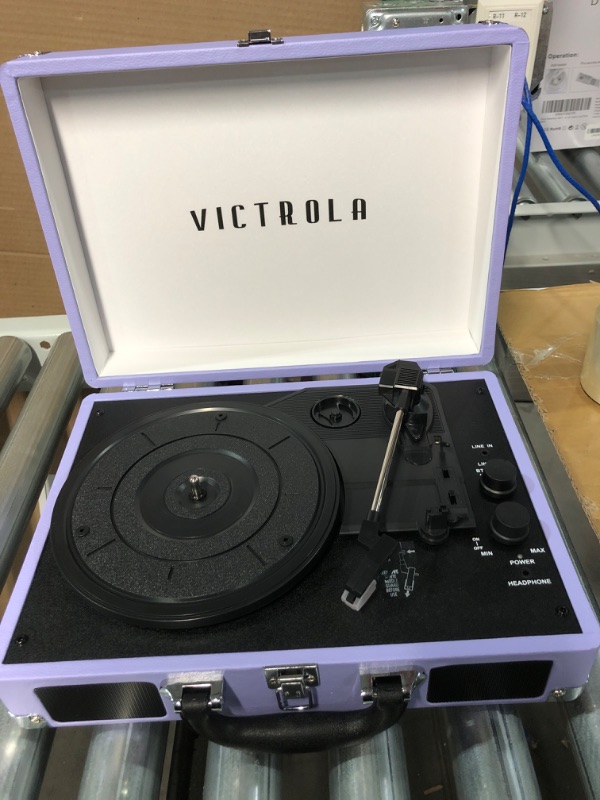 Photo 2 of Victrola Vintage 3-Speed Bluetooth Portable Suitcase Record Player.