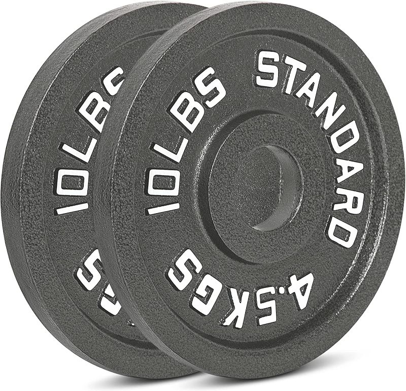 Photo 1 of 10 lb, 15 lb, and 20 lb 3 pc weight plate set