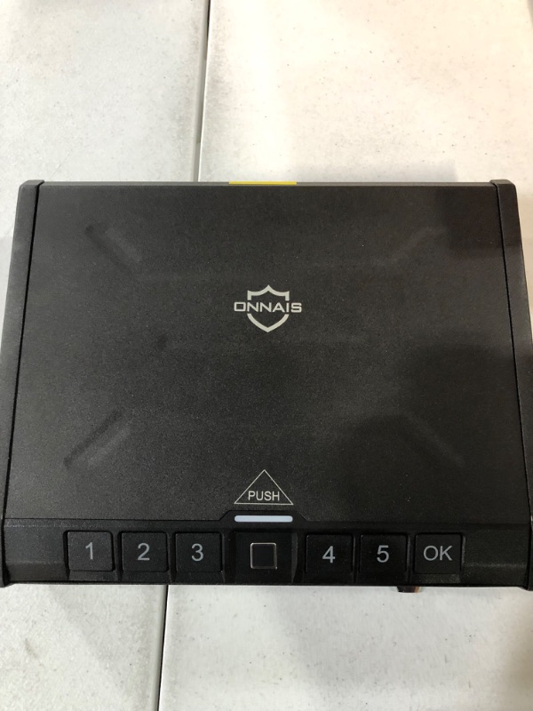 Photo 1 of -MISSING MANUAL-Gun Safe, Biometric Safes for Pistols, 3 Ways Handgun Safe Pistols Key & Password (5 Digit), Resettable, Fire Resistant, Robust, Box Hotel Passport Money Documents Valuables, Black