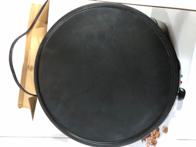 Photo 2 of -MISSING UTENSILS-Chefman Electric Crepe Maker & Griddle, Precise Temperature Control Skillet for Perfect Brunch Blintzes, Pancakes, Eggs, Bacon, & Tortillas, 12" Nonstick Grill Pan