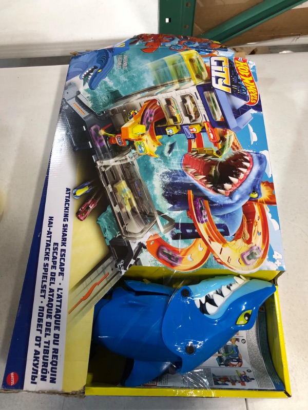 Photo 2 of -USED-Hot Wheels City Shark Escape Playset, with 1 Car, Nemesis-Based Track Play, Connects to Other Sets, Toy for Kids 4 Years Old & Older