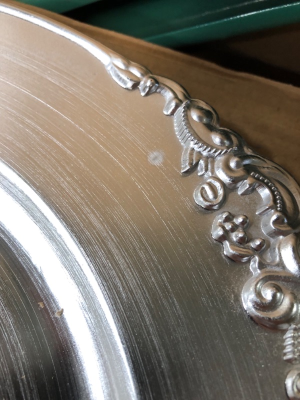 Photo 1 of [USED] Henilosson Silver Charger Plates - 6pc