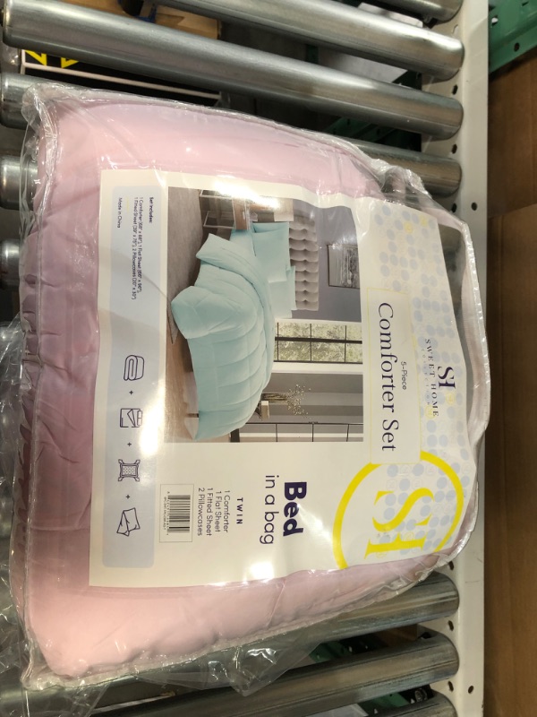 Photo 2 of [Sweet Home Comforter Set - Pale Pink, Twin XL 