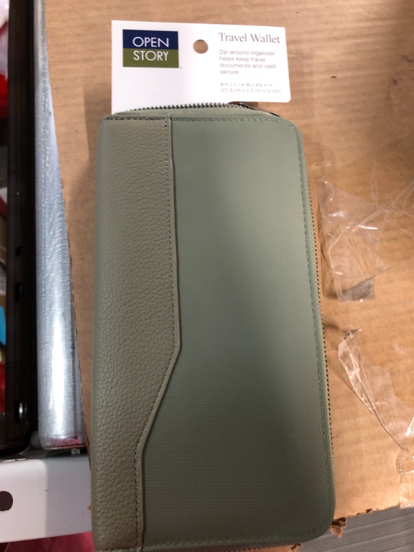 Photo 2 of RFID Travel Wallet Olive - Open Story&#8482;