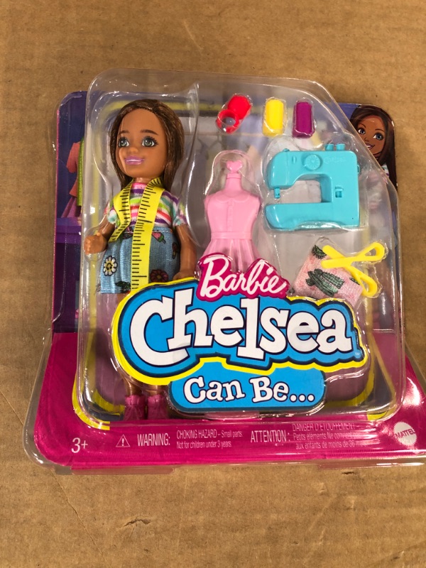 Photo 1 of Barbie Chelsea Can Be Playset with Brunette Chelsea Fashion Designer Doll (6 inches), 