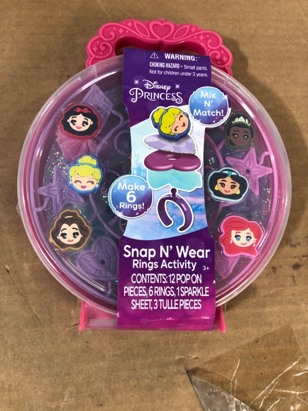 Photo 2 of Disney Princess Snap N&#39; Wear Rings Activity Kit