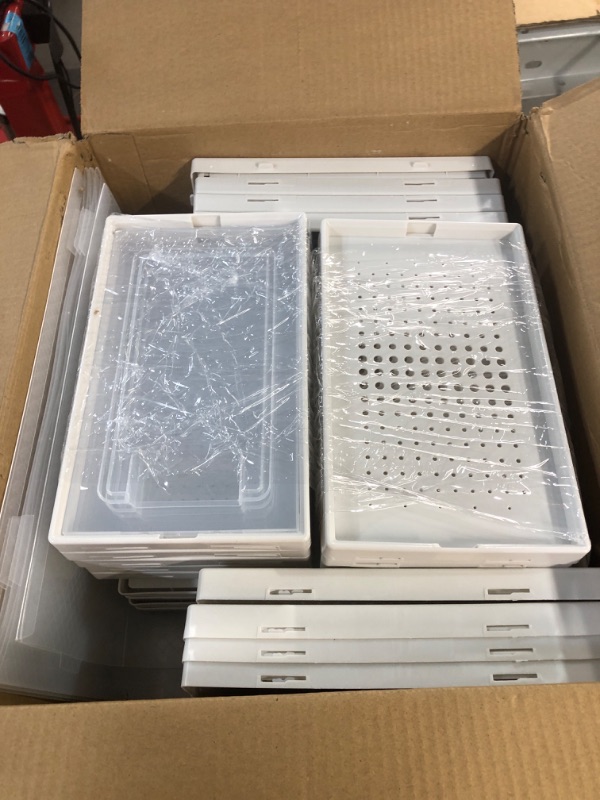 Photo 3 of -USED-Hrrsaki 15 Pack Foldable Shoe Storage Boxes (13” x 9” x 5.5”) (white)