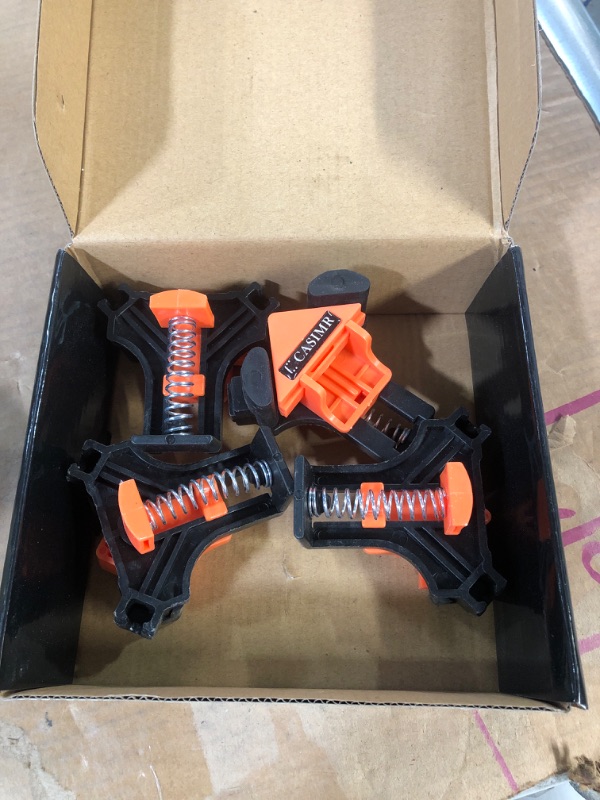 Photo 2 of 90 Degree Angle Clamps , Set of 4 Clamp Tool (orange+black)