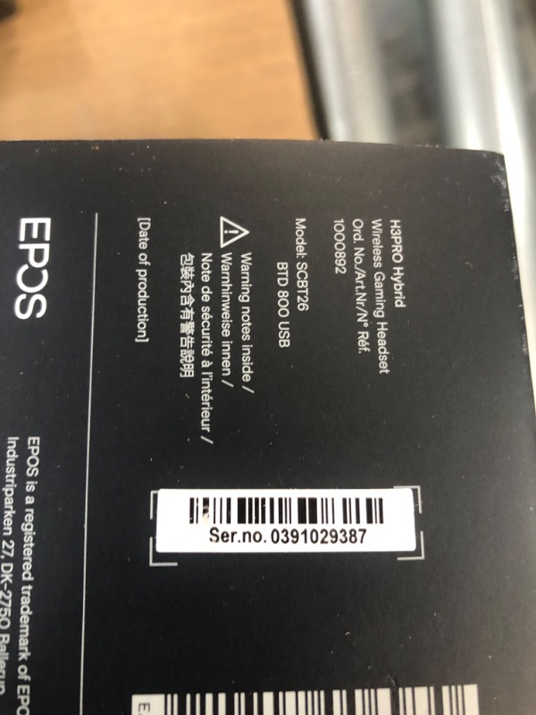 Photo 1 of EPOS Audio H3PRO Hybrid Wireless Closed Acoustic Gaming Headset (Sebring Black)