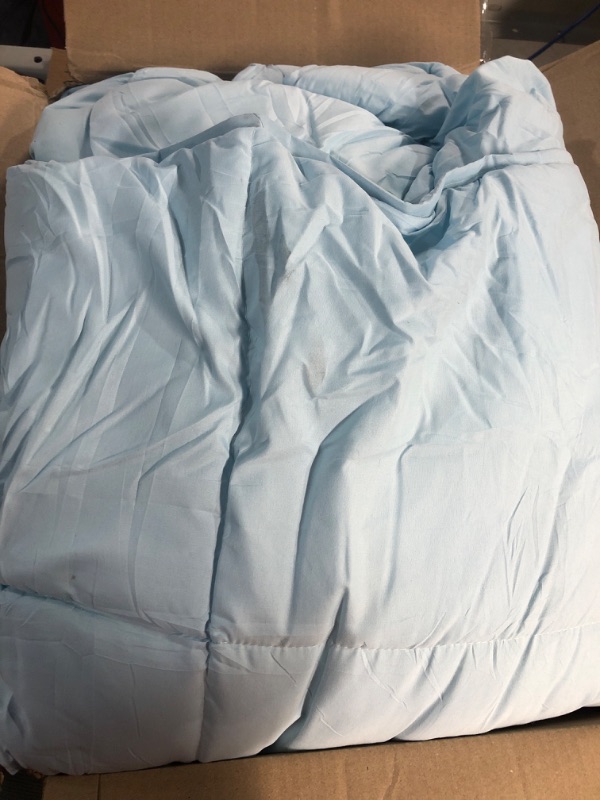 Photo 2 of -SEE NOTES/USED-L LOVSOUL Down Alternative Comforter (Light Blue,Queen)