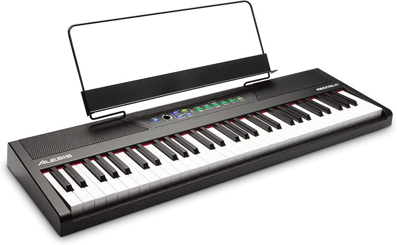 Photo 1 of -DOES NOT FUNCTION/PARTS ONLY-Alesis Recital 61 – 61 Key Digital Piano Keyboard