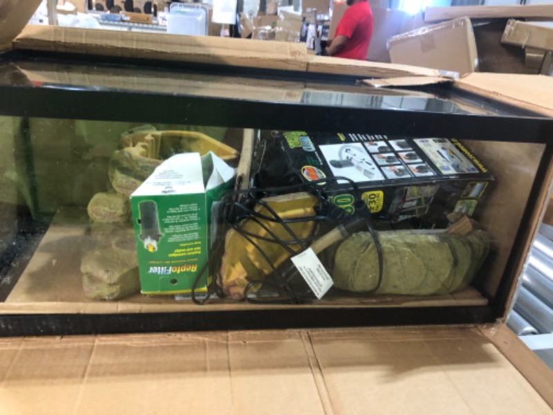 Photo 2 of ** MISSING FILTER AND LIGHTS**
Tetra Aquatic Turtle Deluxe Kit 20 Gallons, aquarium With Filter And Heating Lamps, 30 IN