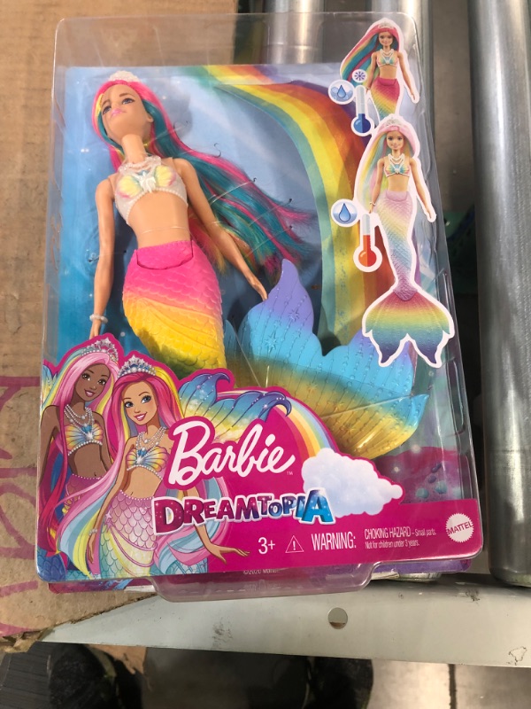 Photo 2 of Barbie Dreamtopia Rainbow Magic Mermaid Doll with Rainbow Hair 