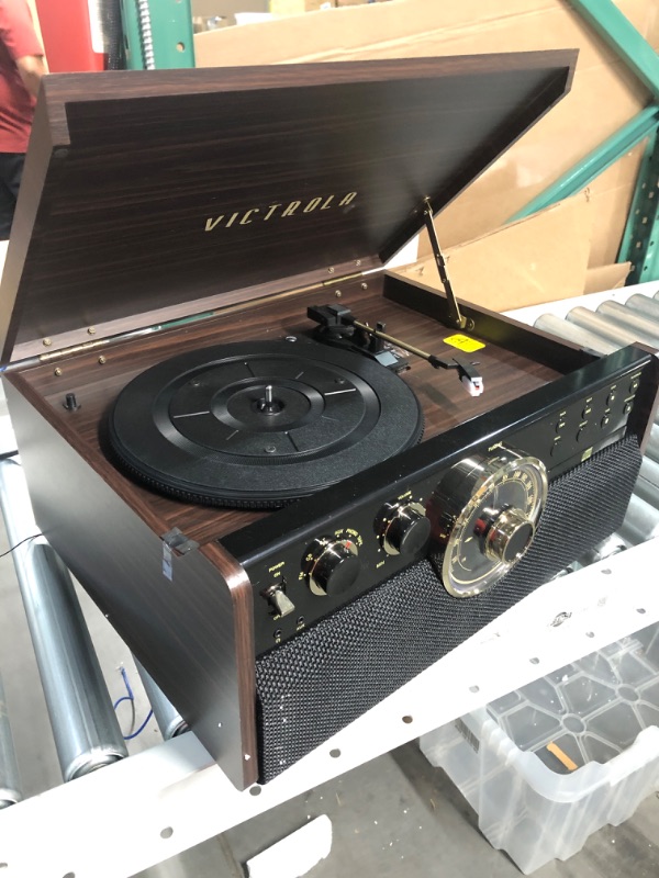 Photo 2 of Victrola Empire Mid-Century 6-in-1 Turntable with 3 Speed Record Player,