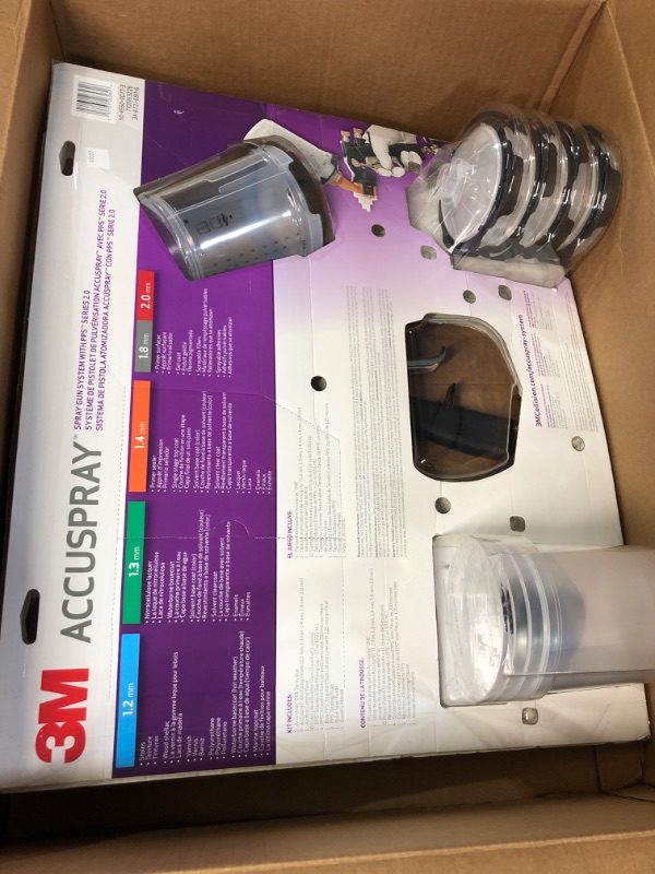 Photo 4 of 3M Accuspray Paint Spray Gun System with PPS 2.0, 26580, Standard, 22 Ounces,1 Paint Gun,1 Paint Cup,5 Disposable Lids and Liners,5 Nozzles,3 Sealing Plugs 