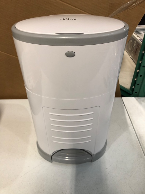 Photo 2 of Dekor Classic Hands-Free Diaper Pail | White 