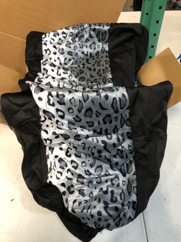Photo 1 of carXS Leopard Print Car Seat Covers Full Set, Leopard Gray