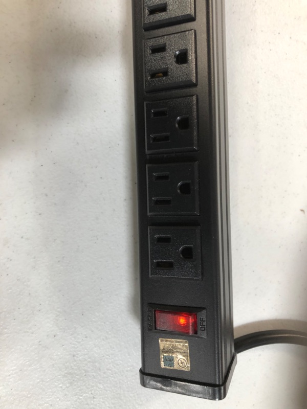 Photo 3 of Metal Wall Mount Power Strip, Mountable Power Outlet, 30.98 x 1.57 x 1.57 inches