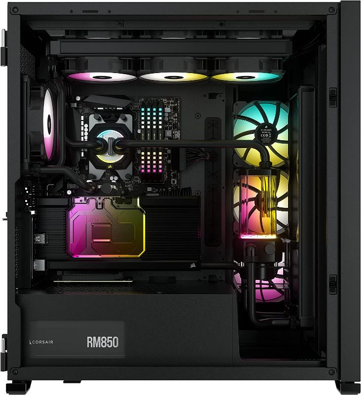 Photo 2 of CORSAIR iCUE 7000X RGB Full-Tower ATX PC Case, Black & RMX Series (2021), RM1000x, 1000 Watt,Case + RMX Series, 1000 Watt