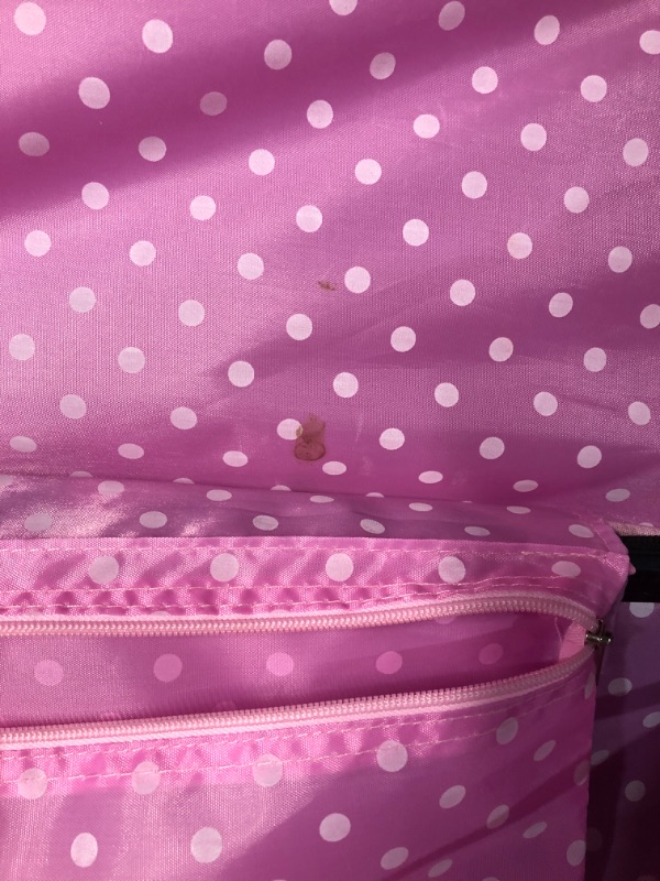 Photo 4 of **USED/SEE NOTES** Rockland Melbourne Hardside Expandable Spinner Wheel Luggage, Pink, Checked-Large 28-Inch 