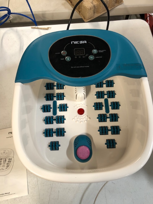 Photo 2 of **USED/SEE NOTES** Foot Spa Bath Massager with Heat, Bubbles, Vibration and Red Light