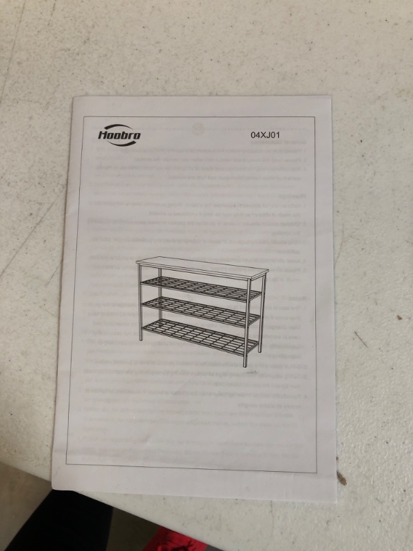 Photo 3 of ***USED/SEE NOTES** HOOBRO Shoe Rack, 4-Tier Shoe Shelf, 39.4"L x 11.8"W x 26.8"H