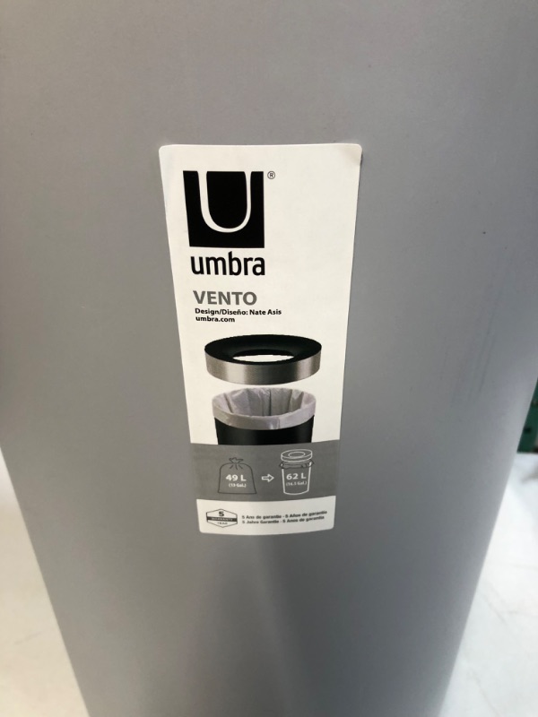 Photo 2 of **USED/SEE NOTES**Umbra Vento Open Top 16.5-Gallon Kitchen Trash Larg