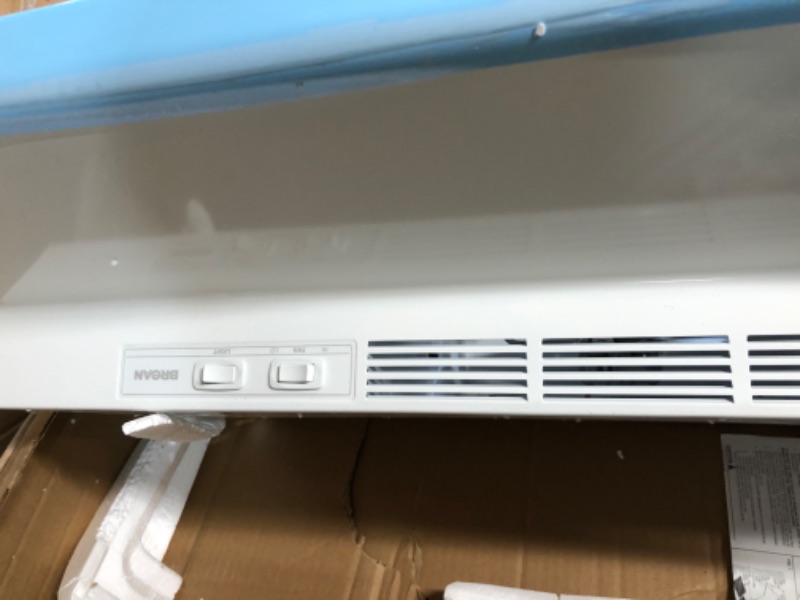 Photo 2 of **USED/SEE NOTES** Broan-NuTone 413001 Non-Ducted Ductless Range Hood with Lights Exhaust Fan for Under Cabinet, 30-Inch, White 