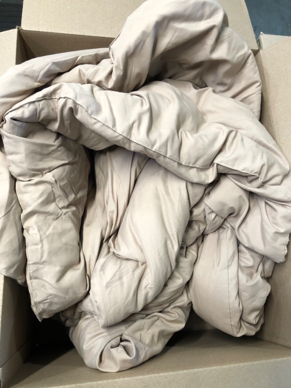 Photo 3 of [USED/MISSING] Solid Taupe Duvet - King Size