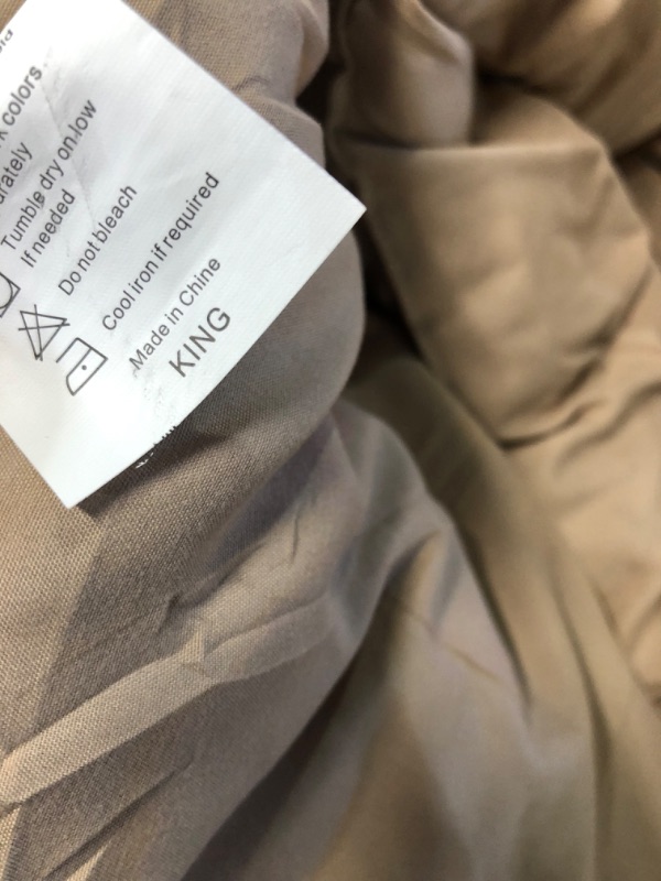 Photo 2 of [USED/MISSING] Solid Taupe Duvet - King Size