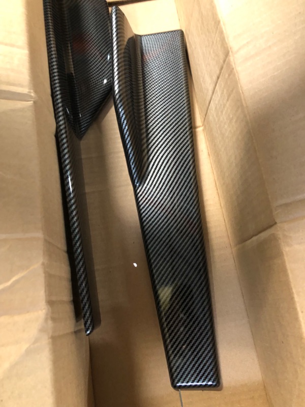 Photo 2 of Aishun Dtouch Side Skirts Fits Universal Vehicles Black Carbon Fiber Exterior 450mm Side Bottom Line Extensions Splitter Lip Car Diffusers 6045#Carbon