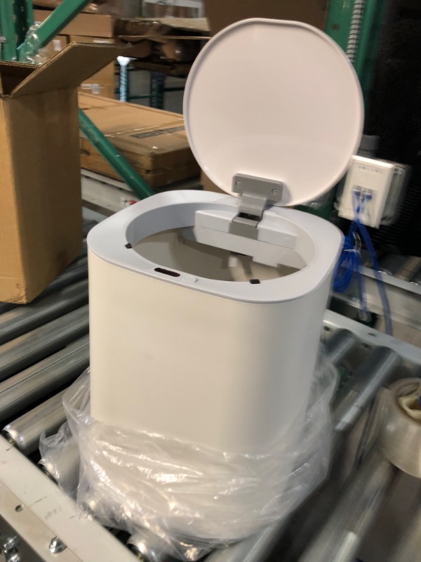 Photo 1 of JUDRDO Motion Sensor Trash Can | Bathroom Garbage Can with Smart Lid | No Touch Kitchen Trashcan, 4.5 Gallon Large Capacity Touchless Dustbin for Bedroom, Office, RV, Living Room Grey L