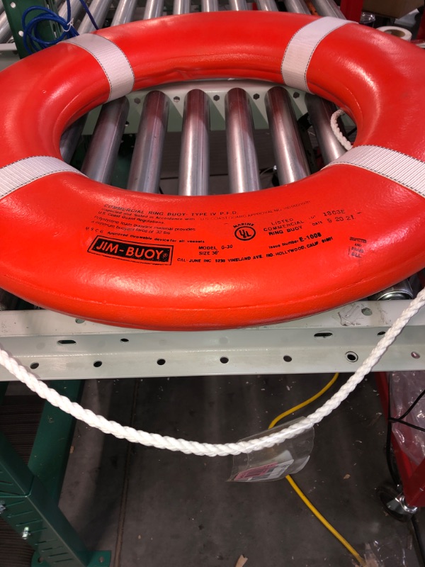 Photo 2 of Cal June Approved Ring Buoy 30" Orange